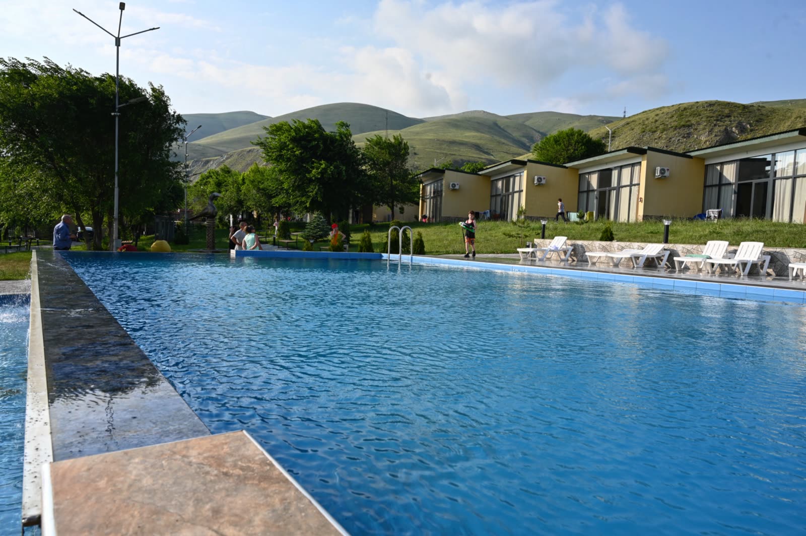 Pool and cottages